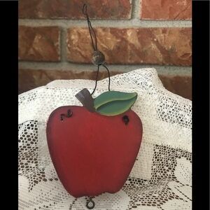 Rare Vintage Country Apple Wooden Hanging Decor